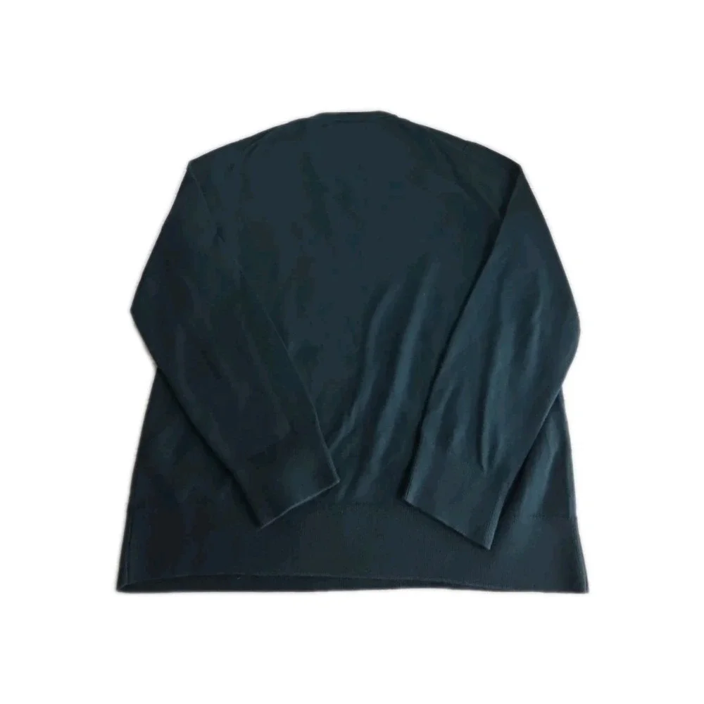 Banana Republic Premium Luxe Yarn Silk Cashmere V Neck Sweater Teal Blue Men's M